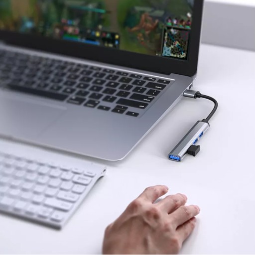 HUB ADAPTÉR 4 x USB-A 3.0 USB-C TYP-C SLIM