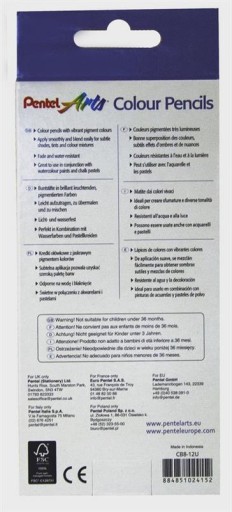 PENTEL sada CB8-12 ceruzky + lekcie