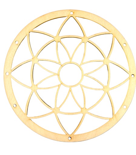 Prsteň DREAMCATCHER ZÁKLADNA MANDALA PRELÁŠENÝ 25CM KVET