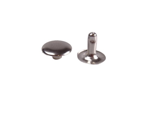 Obuvnícke skupinové nity, 10 mm, strieborné, 100 kusov