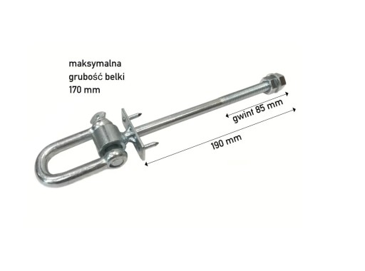 Držiak Montáž Hojdačky Záves D M12 200 mm