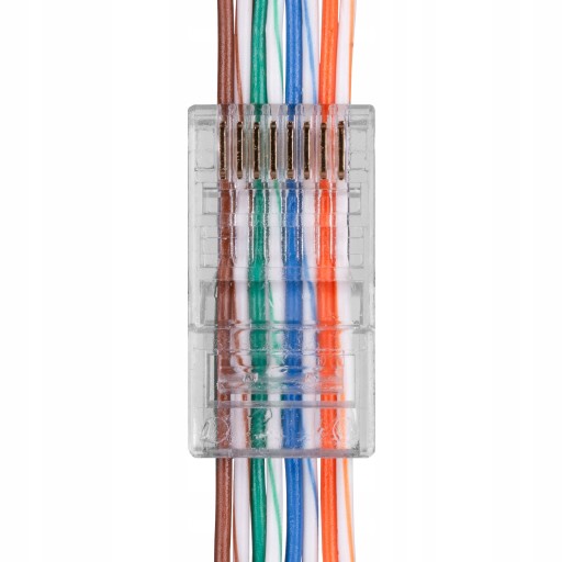 NEKU RJ45 zásuvka priechodná 8P8C UTP kat.6 internetové zástrčky na drôt 10ks