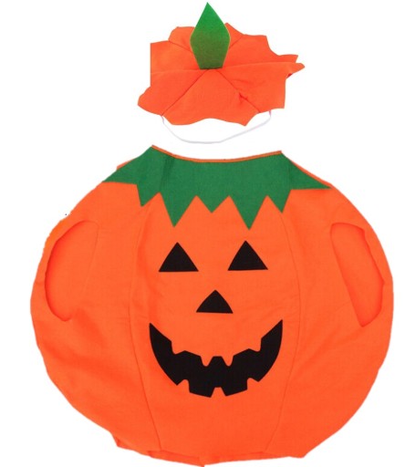 Kostým Halloween tekvica pre deti Veľkosť S Plsť 80-110 cm HAL-039