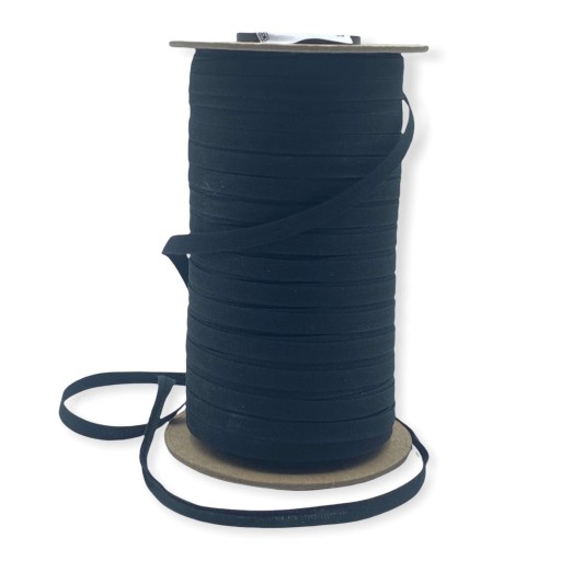 Bobinka čierna bavlnená stuha 5mm | 1 mb