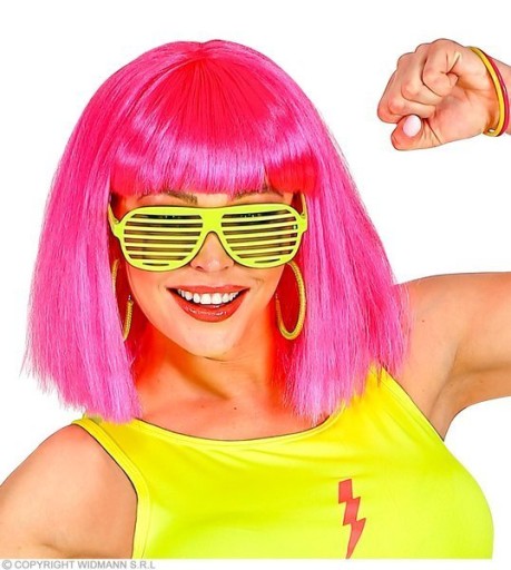 ŽLTÉ ŽALÚZIE OKULIARE NEÓNOVÉ ŽLTÉ DISCO