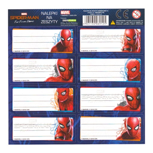 Nálepky na notebook Spiderman 16 ks