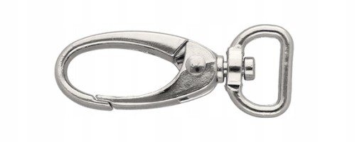 KARABÍNA KEYRING 13mm krab, leštený nikel, SKU 352