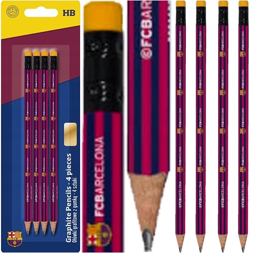 Trojhranná ceruzka FC Barcelona, 4 kusy