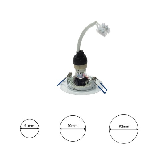 OKRUHÁ GU10 1X5W LED BIELA EKZ2556 Milagro