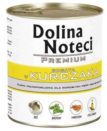 DOLINA NOTECI Premium bohaté na kuracie mäso Mokré krmivo pre psov, konzerva, 800 g