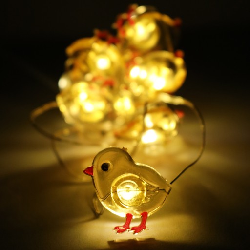 SVIETIDLÁ KURACIE VENCOVÉ 10LED VEĽKONOČNÉ ŽLTÉ