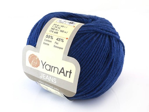 Jeans Yarn Umelecká priadza, farba šťavnatá námornícka modrá 54