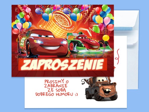 POZVÁNKA AUTA NA NARODENINY DIEŤAŤA + OBÁLKA ZDARMA