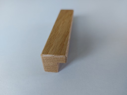 Drevená nábytková úchytka, dub ELKA, dĺžka 112mm, veľ. 80 mm