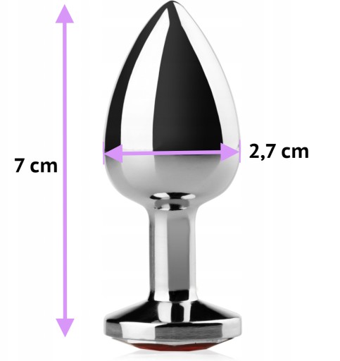 Elegantný oceľový análny kolík - SensX veľkosti S