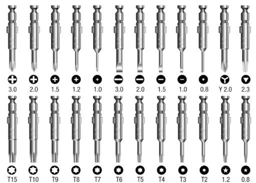 PRESNÉ SKRUTKOVAČE TORX 25V1 SET SKRUTKOVAČOV