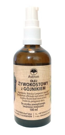 Kostihojový olej s reďkovkou 100 ml NA BOLESTI KĹBOV POSILŇUJE A REGENERUJE KOST