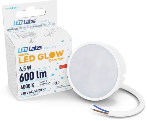 Modul LED žiarovky 6,5W 4000K Keramická plochá 25mm NÁHRADNÁ GU10 MR16