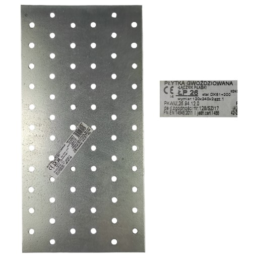 Plochá spojka LP-26 rozmery 120x240mm Skrutka-kov