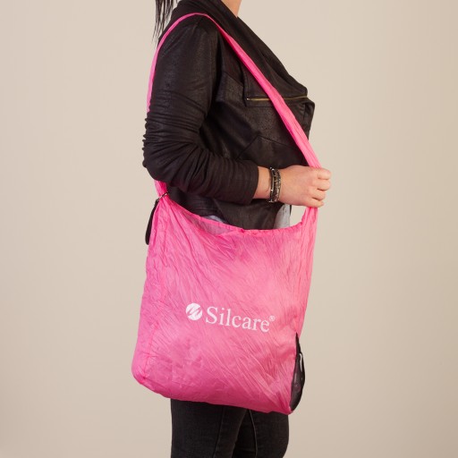 Roll-Up taška cez rameno Silcare Pink-Logo