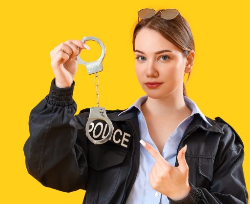 Klasické plastové putá Gadget Policajná Policajtka Policajtka