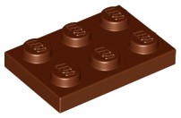LEGO 3021 TANIER 2x3 hnedá NOVINKA (10g) 9 ks