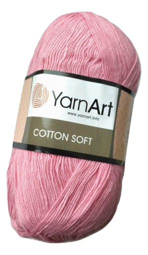100g bavlnená priadza, akryl Cotton Soft, ružová 20
