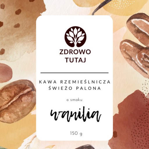 Zrnková káva Arabica s príchuťou VANILKA, čerstvo pražená Zdravá tu 150 g