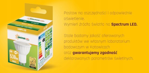 GU10 LED žiarovka 230V 6W úzky uhol 45° neutrál