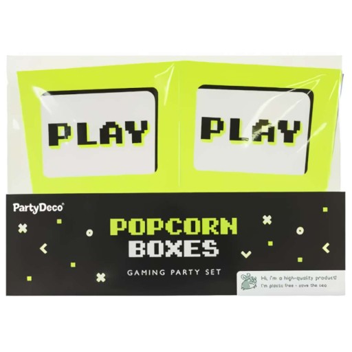 POPCORN BOXES hra HRAJTE gamer SNACKY na PLAYER papier 6 ks