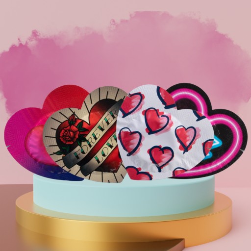 Kondómy Pasante Heart Red Heart 12 kusov červeného latexu