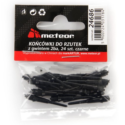 METEOROVÉ ŠÍPKY 24 KS, ČIERNY PLAST
