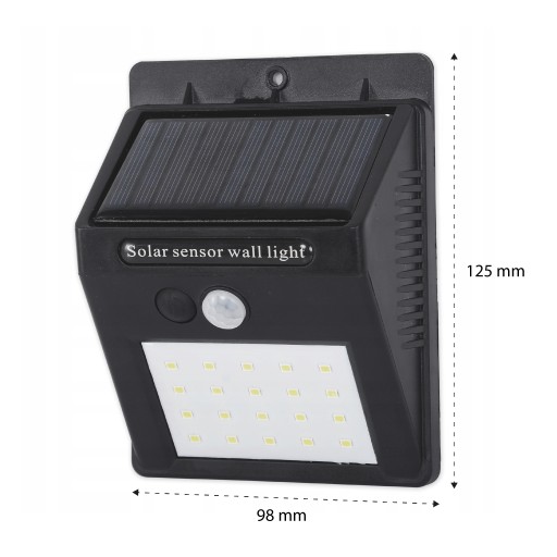 LED SOLÁRNA LAMPA SO SNÍMAČOM DO VONKAJŠEJ ZÁHRADY