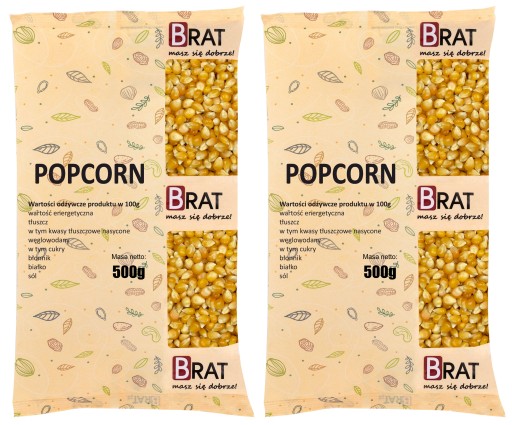 POPCORN CORN 1kg Zrno na praženie bez soli