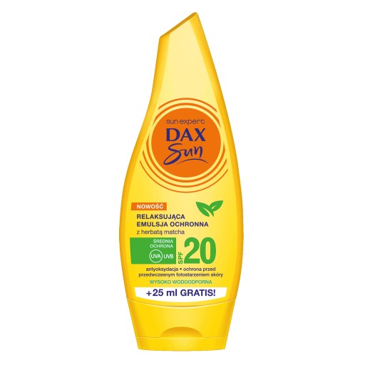 Dax Sun Opaľovacia emulzia 20 SPF s čajom matcha 175 ml