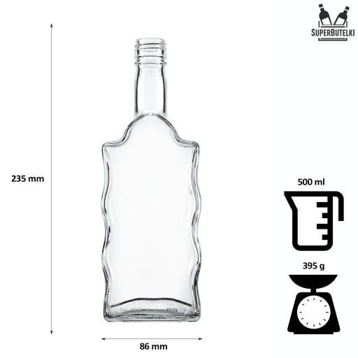 Vlnovka s potlačou BIMBER 500 ml na tinktúry