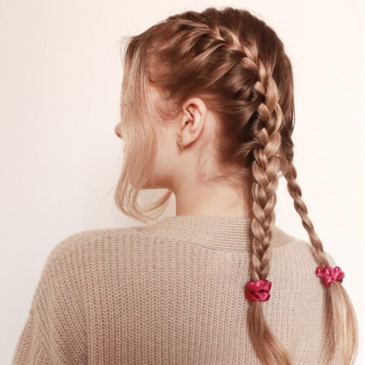 Fuchsiová Mini-Mini hodvábna gumička - Milousio