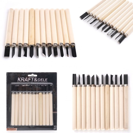 Kraft Dele KD11774 Sekáče rezbárske 12 ks.