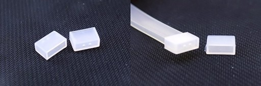 Krytka na LED pás profil IP68, 4ks, 12mm
