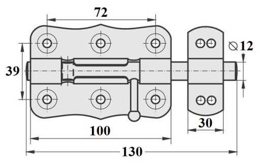 ZÁMOK ZÁMKU DVEROVÝ ZÁMEK UNIVERZÁLNY 100 MM