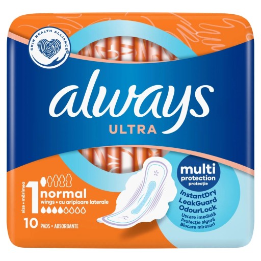 Hygienické vložky Always Ultra Normal s krídelkami 10 ks.