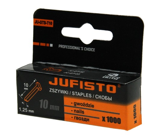 Čalúnnické sponky typu T 10mm 1000 kusov JUFISTO