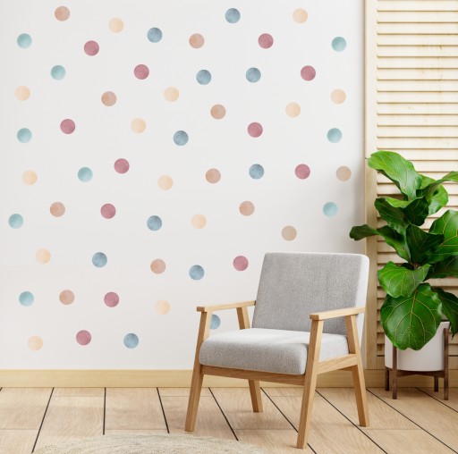 NÁLEPY NA STENU BOHO BODKY 50x75cm 88ks KP4