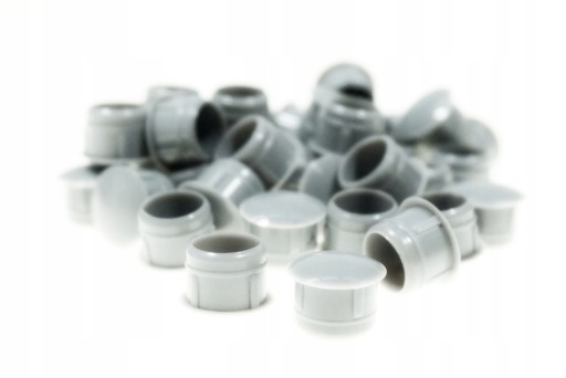 12 mm - ŠEDÁ RAL7040 - TECHNOLOGICKÝ KRYT OTVOROV - PLAST 50 ks