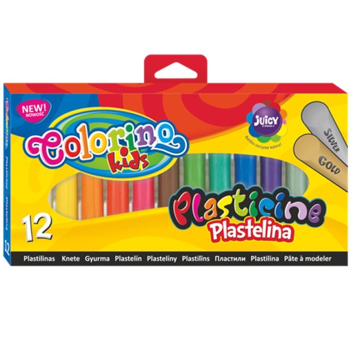 COLORINO PLASTICINE 12 FARIEB ZLATÁ STRIEBORNÁ KIDS