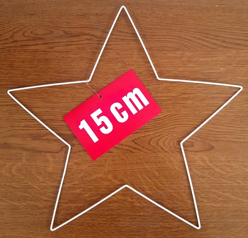 BIELA kovová hviezda 15 cm - lapač snov