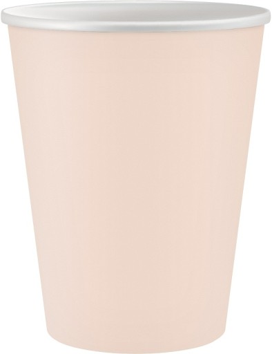 Svetloružové papierové poháre 250 ml 6 ks.