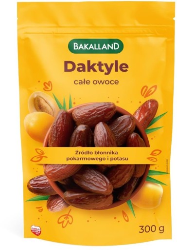 Bakalland Sušené datle, celé ovocie, 300 g