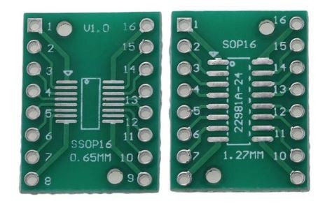 Adaptér PCB SOP16/SSOP16 na DIP16 (úzky)