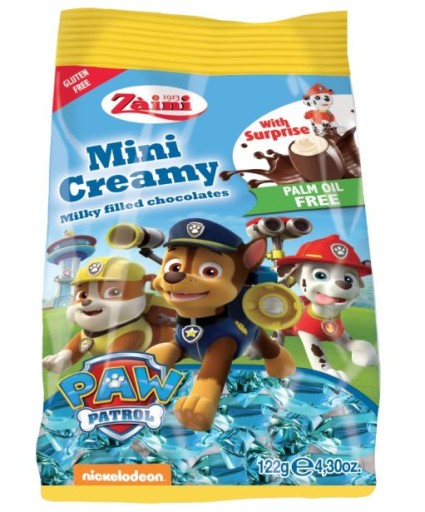 ČOKOLÁDOVÉ PRRALÍNY S MLIEČNOU NÁPLŇOU TAPKOVÁ PATROL 122G AKO DARČEK